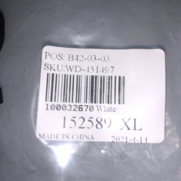 NWT White summer short v-neck Dress, XLG or beach cover! - Picture 4 of 5